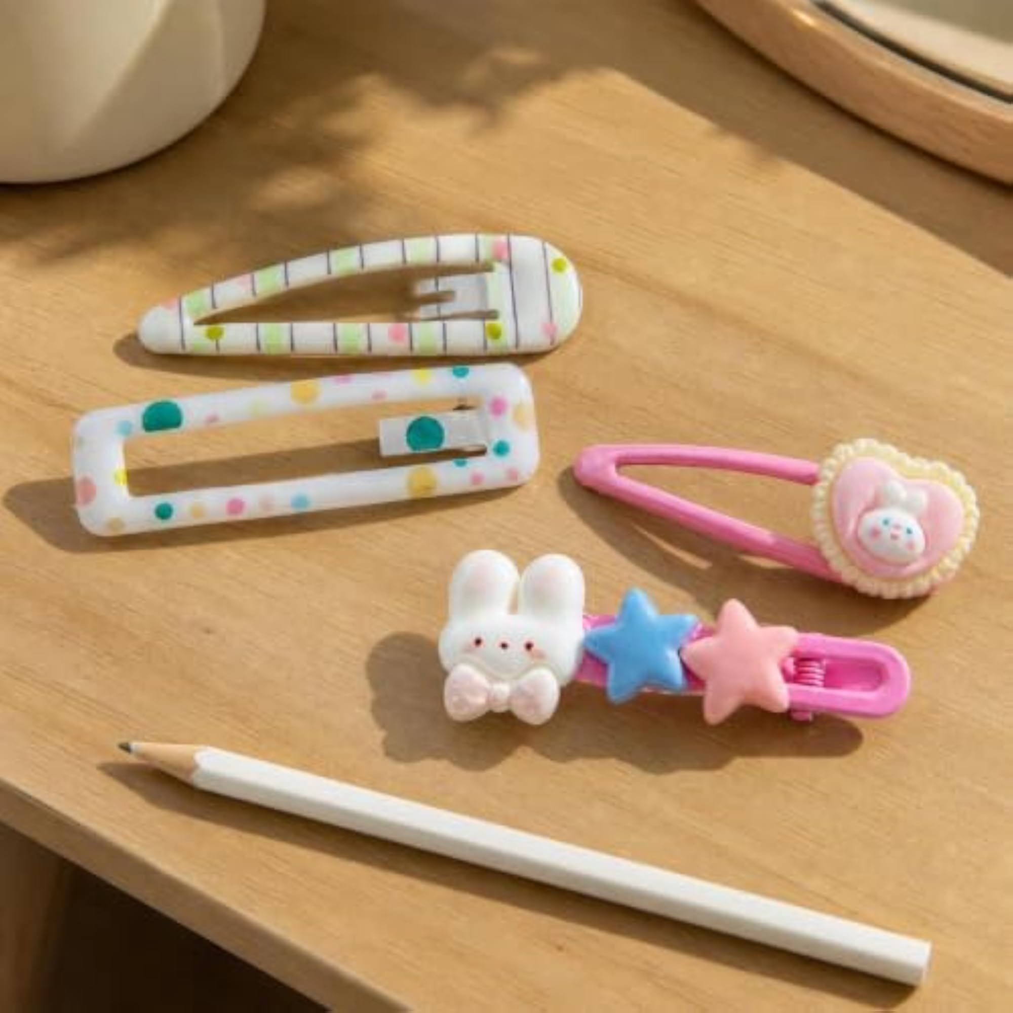 Dopamine Color Star Hair Clips for Girls